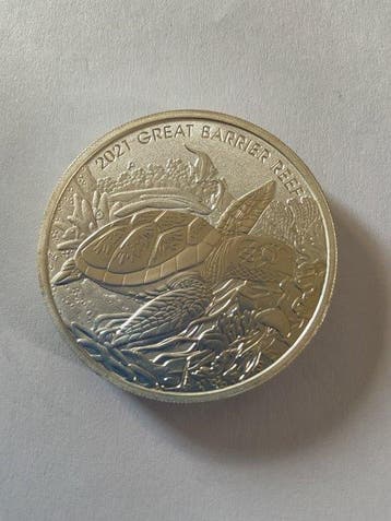 Australië. 2 Dollars 2021, Great Barrier Reef, 2 oz