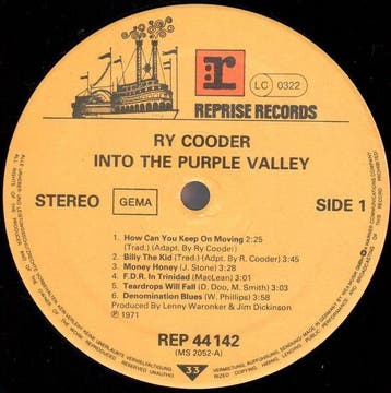 Ry Cooder - Into The Purple Valley (LP), Verzenden