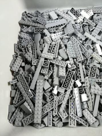 Lego - geen serie - Partij van 1000 donkergrijze (Dark