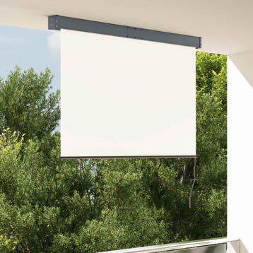 vidaXL Rolgordijn voor buiten 140x250 cm crème, Verzenden, Nieuw