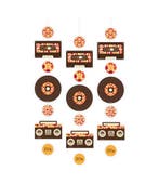 Flower Power Hangdecoratie 1,2m 3st, Verzenden
