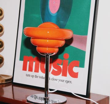 Lampe de table - Verre, Chrome