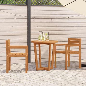 vidaXL 3-delige tuinset van massief acaciahout, Verzenden, Nieuw, Tuinset