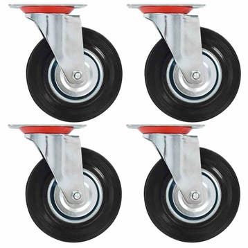 vidaXL Zwenkwielen 4 st 125 mm, Verzenden, Nieuw