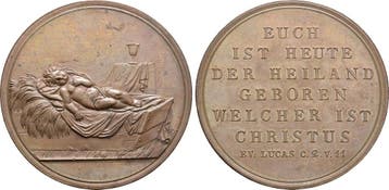 Brons medaille o J Religion:, Postzegels en Munten, Penningen en Medailles, Verzenden