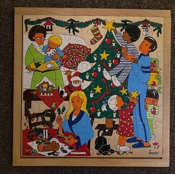 Educo Puzzel Kerst samen vieren (64 stukjes), Verzenden, Nieuw