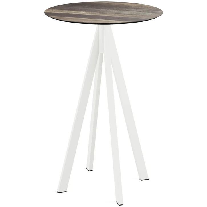 Statafel | INFINITY | HPL/RVS | Houtlook Blad | Wit Frame |, Articles professionnels, Horeca | Équipement de cuisine, Envoi