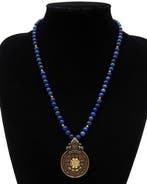 Lapis-lazuli - Miroir Rituel Tibétain Melong : Bouclier, Antiquités & Art