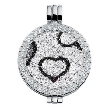 Fako Bijoux - Munthouder Strass + Munt Hart - Glitter, Verzenden, Nieuw