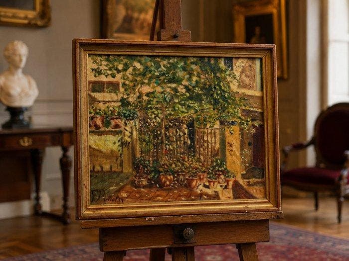 École postimpressionniste catalane (c.1930) - Jardin, Antiek en Kunst, Kunst | Schilderijen | Klassiek