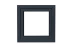 PVC raam draaikiep b60xh60 cm antraciet stomp, Doe-het-zelf en Bouw, Glas en Ramen, Minder dan 80 cm, Minder dan 80 cm, Nieuw