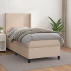 vidaXL Boxspring met matras kunstleer cappuccinokleurig, Verzenden, Nieuw