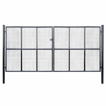 vidaXL Tuinhek van gaas gegalvaniseerd staal 400x200 cm, Verzenden, Nieuw