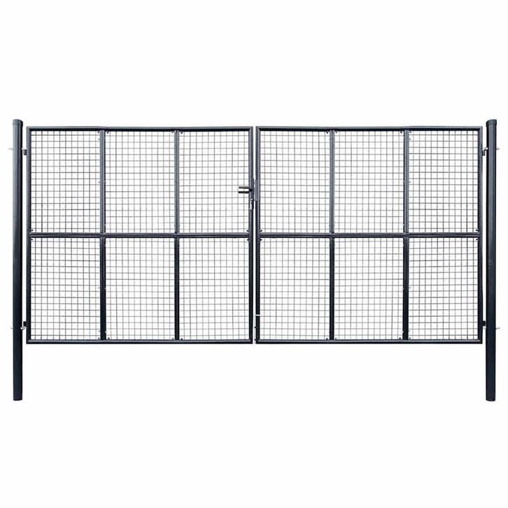 vidaXL Tuinhek van gaas gegalvaniseerd staal 400x200 cm, Tuin en Terras, Tuinpoorten, Nieuw, Verzenden