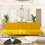 vidaXL Slaapbank / zetel 2-zits fluweel geel, Verzenden, Nieuw