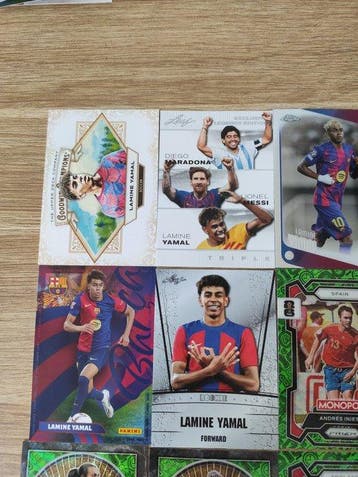 Topps & Panini & Etc Lot Lamine Yamal & Other Cracks Green