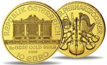 1/10 oz - Goud .999 - Wiener Philharmoniker Random Years