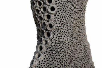 Gilles Caffier - Vaas - Keramiek - Vase Mineral Noir, Antiek en Kunst