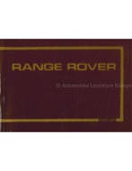 1983 RANGE ROVER CLASSIC INSTRUCTIEBOEKJE ENGELS