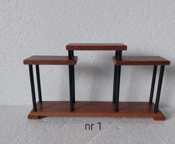Support - 8 petits présentoirs en bois, stands