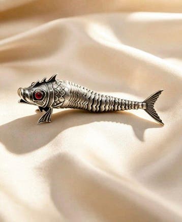 Figuur - Pez articulado en plata - .915 zilver
