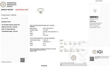 Zonder minimumprijs - Ring - 18 karaat Witgoud - 1.06ct. tw., Nieuw