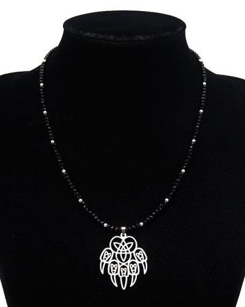 Berserker Beer en Zwarte Spinel – Viking Collier –