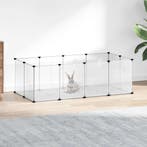 vidaXL Dierenhok klein 144x74x46,5 cm polypropeen en staal, Verzenden, Nieuw