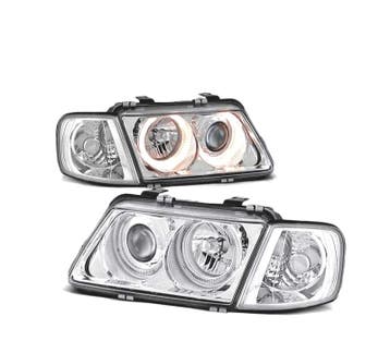 PHARE ANGEL EYES POUR AUDI A3 96-00 CHROMÉ, Verzenden