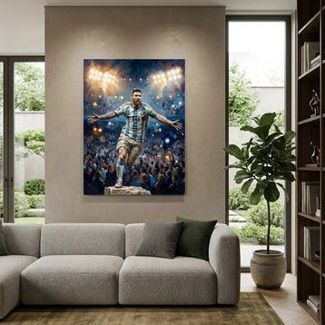 Naro - Canvas [XL] - Lionel Messi – The Triump of the Legend, Nieuw