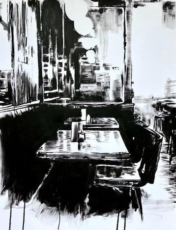 Virginie Rebull - Waiting Silence Peinture Grand Format