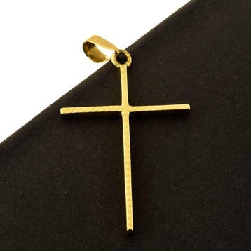 Pendentif en forme de croix - 18 carats Or jaune, Bijoux, Sacs & Beauté