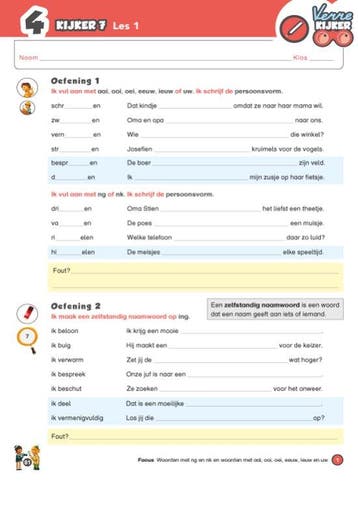 Verrekijker 4 spelling - werkboek kijker 7 en 8, Verzenden, Zo goed als nieuw, Rita Huysmans