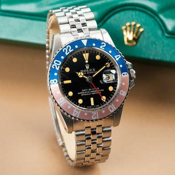 Rolex - GMT-Master Pepsi Gilt Gloss Dial Rivet - Zonder