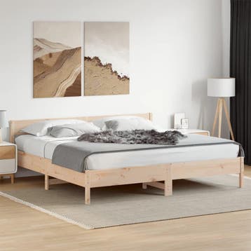 vidaXL Bedframe zonder matras massief grenenhout 180x200 cm, Verzenden, Nieuw