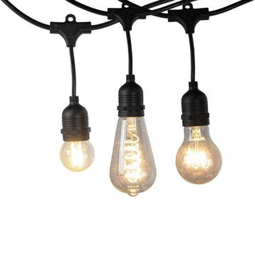 AANBIEDING Feestverlichting prikkabel 15x E27 Fitting 14.4, Tuin en Terras, Verzenden, Nieuw, Overige materialen, Netvoeding