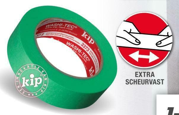 Kip 3373 WASHI-TEC Extra strong FineLine Washi groen extra s, Bricolage & Construction, Peinture, Vernis & Laque
