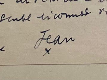 Jean Cocteau - Lettre autographe signée avec enveloppe au