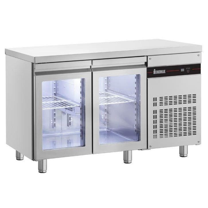 Koelwerkbank | 270L | 2 Glasdeuren (1/1 GN) | 0°C/+10°C  |, Zakelijke goederen, Horeca | Keukenapparatuur, Nieuw in verpakking