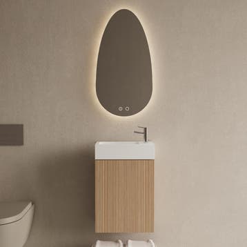 Toiletmeubel Set BWS Riga Licht Eiken Japandi 40 cm Fontein, Ophalen of Verzenden, Nieuw, Bad