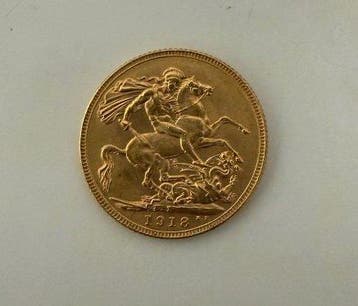 Verenigd Koninkrijk. George V. Sovereign 1918