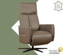 Leren relaxfauteuil Honor, Nieuw, Ophalen of Verzenden, Modern, 50 tot 75 cm