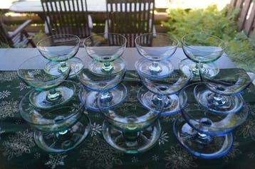 Set kommen (11) - Glas - Erkki Vesanto voor Iittala, Antiek en Kunst