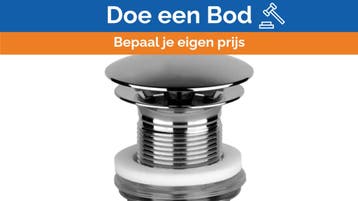 Bieden: Gessi sink plug stainless steel chrome -, Ophalen of Verzenden, Nieuw