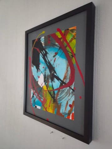 Liesens - Abstract season(Handpainted on white canvas met