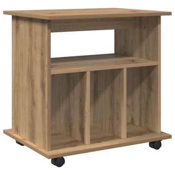 vidaXL Rolkast 60x45x60 cm bewerkt hout artisanaal, Huis en Inrichting, Verzenden, Nieuw