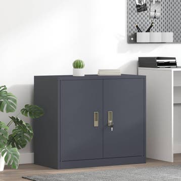 vidaXL Opbergkast Antraciet 80 x 40 x 70 cm Staal, Huis en Inrichting, Verzenden, Nieuw