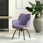 Leren draaibare eetkamerstoel Magic - Toledo Lila, Huis en Inrichting, Stoelen, Overige kleuren, Bohemian, Eigentijds, Industrieel, Modern, Scandinavisch