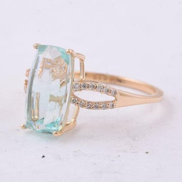 Sans prix de réserve - Bague - 14 carats Or jaune - 3.90ct., Bijoux, Sacs & Beauté