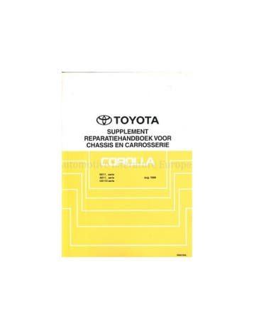 1998 TOYOTA COROLLA (SUPPLEMENT) CHASSIS & CAROSSERIE